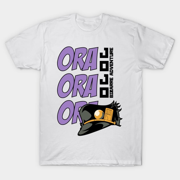 JoJo's Bizarre Adventure - Ora Ora Ora Jotaro T-Shirt by Silvercrowv1